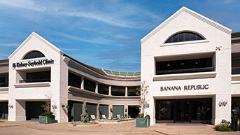 Exterior shot of Kelsey-Seybold's Rice Village Clinic.