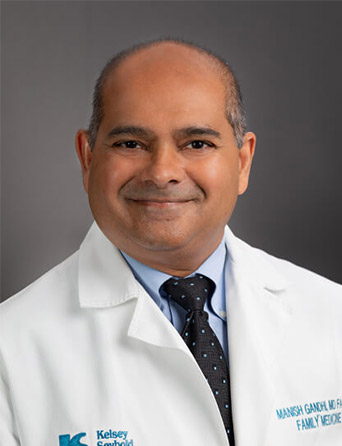 Portrait of Manish Gandhi, MD, Family Medicine specialist at Kelsey-Seybold Clinic.