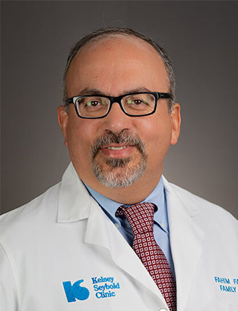 Portrait of Fahim Farhat, MD, FAAFP, Family Medicine specialist at Kelsey-Seybold Clinic.